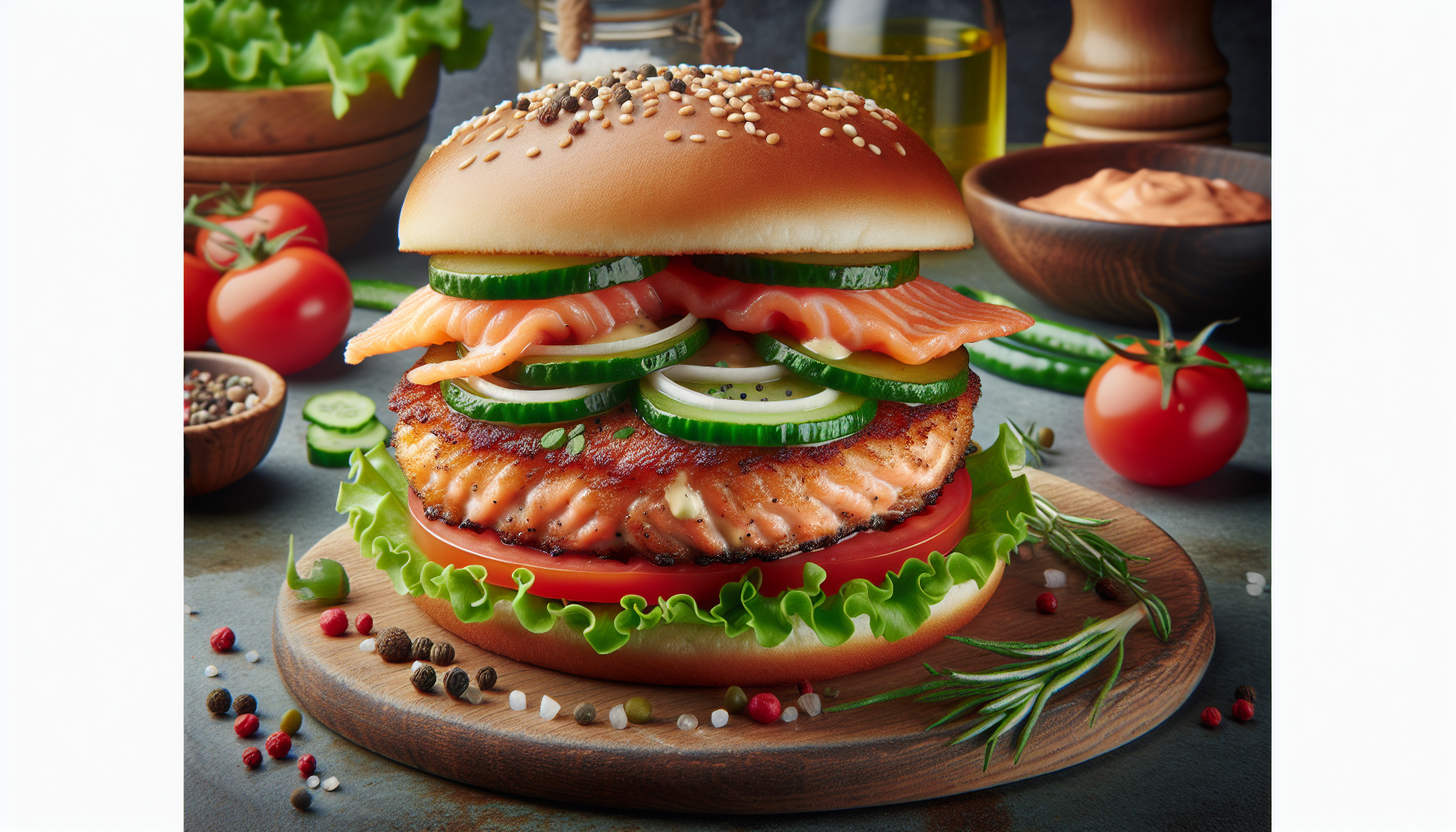 hamburger di salmone